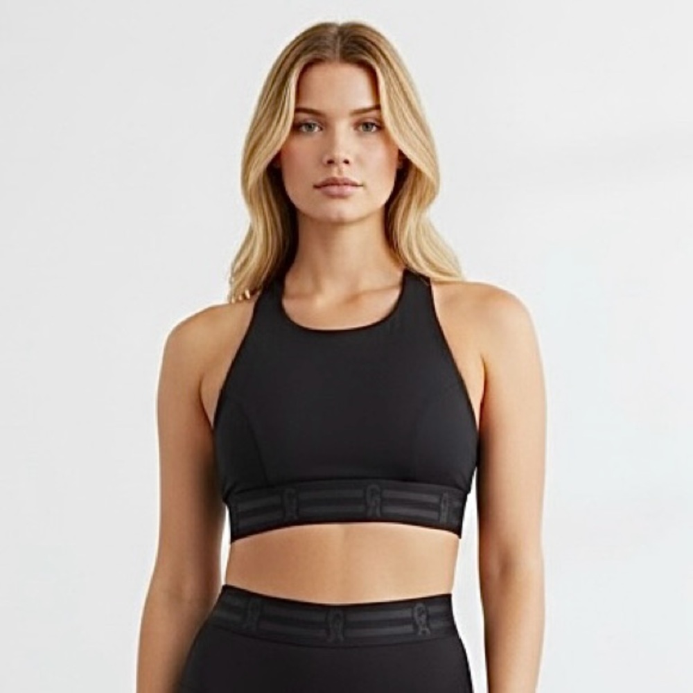 Good American Black The Crossback Icon Bra